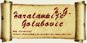 Haralampije Golubović vizit kartica